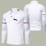 Men'S Polo Shirts Sportswear Casual Long Sleeve Tops Men'S Fashion Print Clothing