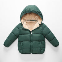 COOTELILI Fleece Winter Parkas Kids Jackets For Girls Boys Warm Thick Velvet Children's Coat Baby Outerwear Infant Overcoat