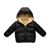 COOTELILI Fleece Winter Parkas Kids Jackets For Girls Boys Warm Thick Velvet Children's Coat Baby Outerwear Infant Overcoat