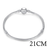 나나나나BAMOER 5 Style Silver Color LOVE Snake Chain Bracel