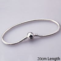 나나나나BAMOER 5 Style Silver Color LOVE Snake Chain Bracel