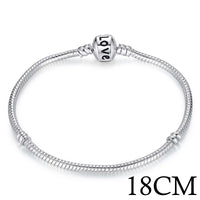 나나나나BAMOER 5 Style Silver Color LOVE Snake Chain Bracel