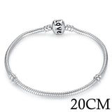 나나나나BAMOER 5 Style Silver Color LOVE Snake Chain Bracel