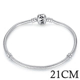 나나나나BAMOER 5 Style Silver Color LOVE Snake Chain Bracel