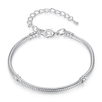 나나나나BAMOER 5 Style Silver Color LOVE Snake Chain Bracel