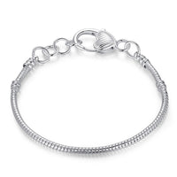 나나나나BAMOER 5 Style Silver Color LOVE Snake Chain Bracel
