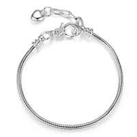 나나나나BAMOER 5 Style Silver Color LOVE Snake Chain Bracel