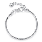 나나나나BAMOER 5 Style Silver Color LOVE Snake Chain Bracel