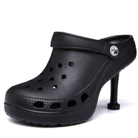 2022 Women Sandals Summer High Heels Light Hole Shoes Clogs EVA New Home Garden Ladies Girls Beach Flat Female Slippers