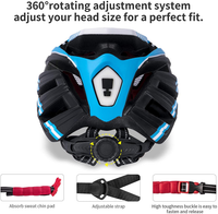 Bike Helmet for Men Women, Bicycle Cycling Helmet with Magnetic Goggles & Safety Rear Light & Reflective Strap for Adults Road & Mountain Cycle Helmets
