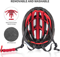 Bike Helmet for Men Women, Bicycle Cycling Helmet with Magnetic Goggles & Safety Rear Light & Reflective Strap for Adults Road & Mountain Cycle Helmets