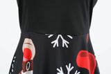 Women Dress Winter Christmas Dresses Women O neck Vintage Robe Elegant Party Dress Long Sleeve Casual Plus Size Print Black #L10 on AliExpress