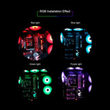 SOPLAY CPU Cooler Water Cooling CPU Radiator 120mm Fan Quiet Fan Pure Copper Rainbow Color Auto Running Support Intel/AMD