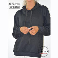 GREYMODA sweat femme peluche basique 100% coton confortable sport sweat mode hiver femme Streetwear décontracté taille unique