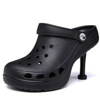 2022 Women Sandals Summer High Heels Light Hole Shoes Clogs EVA New Home Garden Ladies Girls Beach Flat Female Slippers