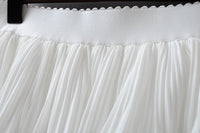 2019 Summer Women Elasticity Waist Mini Skirt Ladies Chiffon Skirt Ladies Casual Cake Skirts Black White Femme Pleated Skirts