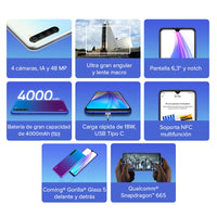 Version mondiale Xiaomi Redmi Note 8 T 4GB 64GB Smartphone 8 T Snapdragon 665 téléphone portable NFC 48MP appareil photo 18W bande cadeau gratuite 4 on AliExpress