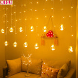 QIFU USB rideau lumineux joyeux noël décor pour la maison 2019 noël ornements arbre de noël pendentifs noël cadeaux nouvel an 2020