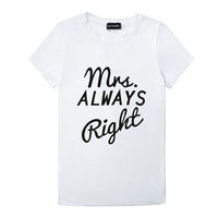Funny Matching Couple T Shirt Mr Right Mrs Always Right Couple Shirts Mr. & Mrs. Right Husband and Wife T Shirt Anniversary Gift