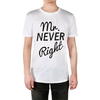 Funny Matching Couple T Shirt Mr Right Mrs Always Right Couple Shirts Mr. & Mrs. Right Husband and Wife T Shirt Anniversary Gift