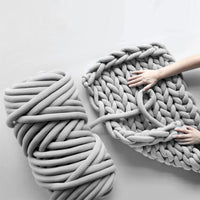 1KG thick super Bulky chunky yarn for hand knitting Crochet soft big cotton DIY Arm Knitting Roving Spinning yarn for blanke