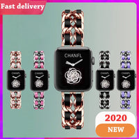 New Strap For Apple Watch 6 5 4 3 Band Stainless Steel luxury 38mm 42mm Bracelet Band for iWatch series 5 4 3/1 40mm 44mm strap