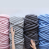 1KG thick super Bulky chunky yarn for hand knitting Crochet soft big cotton DIY Arm Knitting Roving Spinning yarn for blanke