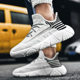 Men Casual Shoes Fashion Mens Sneakers Breathable Flying Weaving Mesh Lightweight Lace-up Shoe Outdoor Tenis Masculino Adulto