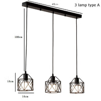 American Rustic Industrial Pendant Lights Kitchen Island Lamp Cafe Hanging Light Modern Lighting Fixtures Nordic Minimalist Lamp