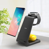 3 in 1 Wireless Charger 10W Fast Charging for iPhone 11 pro/XR/Xs Max Samsung for Apple Watch 5 4 3 Airpods pro with EU Charger