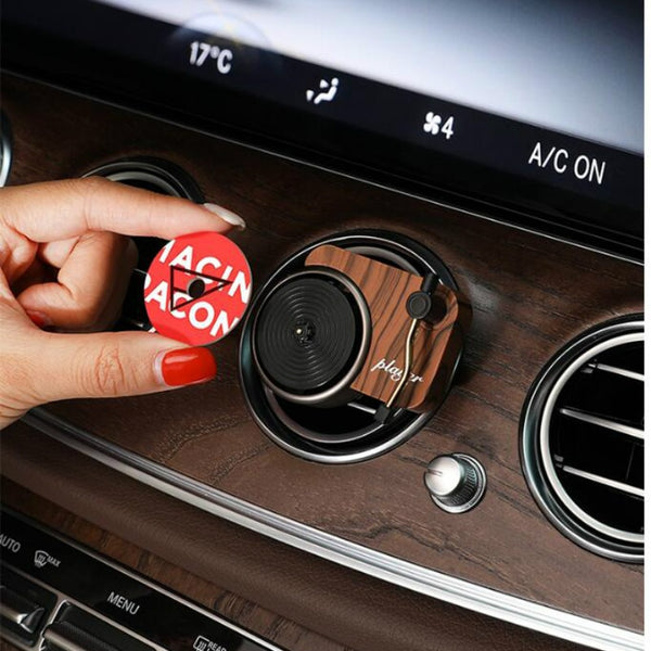 Car Air Freshener Perfume Record Player Car Perfume Clip Vinyl Spin Phonograph Air Vent Outlet Aromatherapy Clip Smell Diffuser