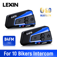 2PCS Lexin B4FM 4 Way Bluetooth Motorcycle Helmet Intercom Headsets,BT Wireless Communication Intercomunicadores Motorbike Music