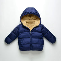 COOTELILI Fleece Winter Parkas Kids Jackets For Girls Boys Warm Thick Velvet Children's Coat Baby Outerwear Infant Overcoat