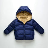 COOTELILI Fleece Winter Parkas Kids Jackets For Girls Boys Warm Thick Velvet Children's Coat Baby Outerwear Infant Overcoat