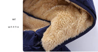 COOTELILI Fleece Winter Parkas Kids Jackets For Girls Boys Warm Thick Velvet Children's Coat Baby Outerwear Infant Overcoat