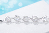 Snow test-----Luxury Fashion 925 Sterling Sliver Chain Link Bracelet for Women Shining Cubic Zircon Crystal Birthday&Party Jewelry