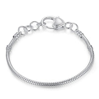 나나나나BAMOER 5 Style Silver Color LOVE Snake Chain Bracel