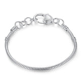 나나나나BAMOER 5 Style Silver Color LOVE Snake Chain Bracel