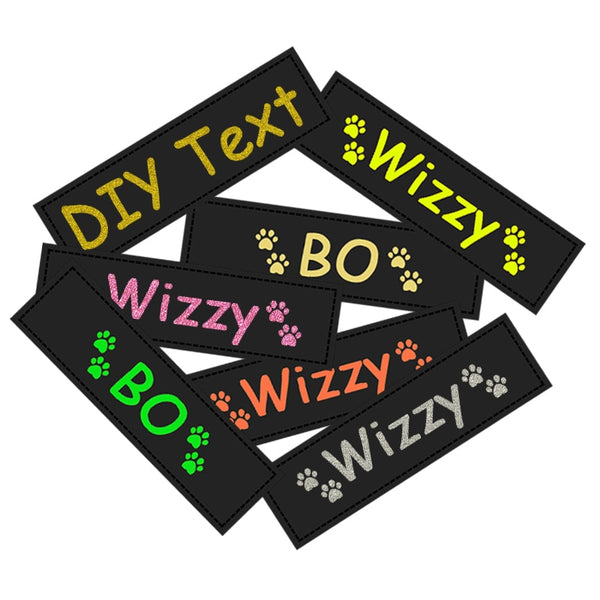 Dog ID Tag Dog Name Tag Custom Name Labels Reflective Label Luminous Personalized Stickers for Dog Harness Tag Pets Supplies