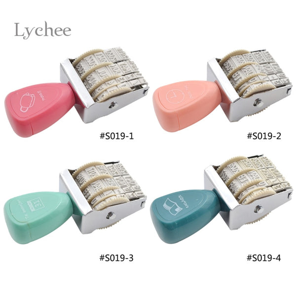 Lychee Life Random Color Vintage DIY Roller Stamp Trolley Date Carimbos Scrapbooking Rolling Words Stamps