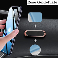 LISM Magnetic Car Phone Holder Dashboard Mini Strip Shape Stand For iPhone Samsung Xiaomi Metal Magnet GPS Car Mount for Wall