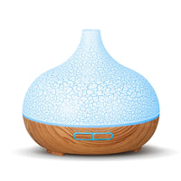 Searide 400ml Air humidifier Aromatherapy Ultrasonic wood Aroma Essential Oil Diffuser 7 Changeable LED Colors For Home Office