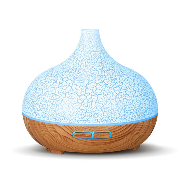 Searide 400ml Air humidifier Aromatherapy Ultrasonic wood Aroma Essential Oil Diffuser 7 Changeable LED Colors For Home Office