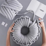 1KG thick super Bulky chunky yarn for hand knitting Crochet soft big cotton DIY Arm Knitting Roving Spinning yarn for blanke