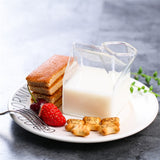 1 piece 250ML Half Pint Milk Carton Style Creative Mini Creamer Jug Glass Milk Mug