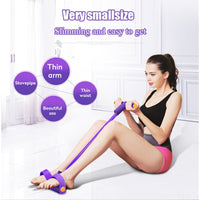 Fitness Resistance Bands 4 Tube Tension band Pedal Ankle Puller Fitness Sit-ups pPull Rope Gym Sport Workout Fitness band