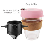 Coffee Filter Portable 304 Stainless Steel Drip Coffee Tea Holder Funnel Baskets Reusable Tea Infuser and Stand Coffee Dripper