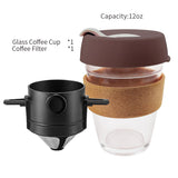 Coffee Filter Portable 304 Stainless Steel Drip Coffee Tea Holder Funnel Baskets Reusable Tea Infuser and Stand Coffee Dripper