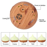 Searide 400ml Air humidifier Aromatherapy Ultrasonic wood Aroma Essential Oil Diffuser 7 Changeable LED Colors For Home Office