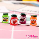 5pcs Dollhouse Jam Fruit Can Miniature Toy Doll Food Kitchen Living Room Accessories Kids Gift Pretend Play Toy